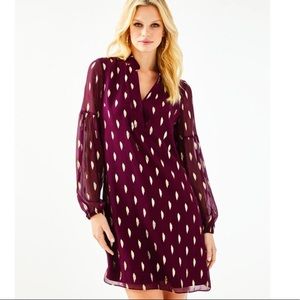 Lilly Pulitzer Berry Metallic Diamond Clip Dress